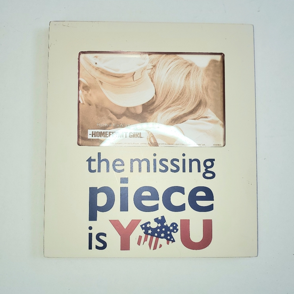 Patriotic 4X6 wooden picture frame.